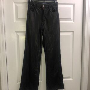 Black Faux Leather Pants
